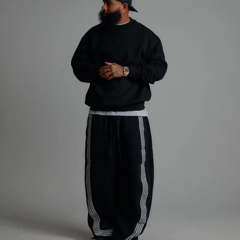 Reflective Striped Sweatpants