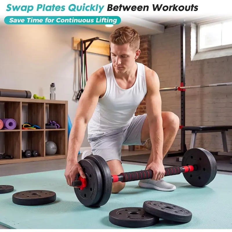 Adjustable 5-In-1 Dumbbell Set (20/40/60 Lbs) – Versatile Home Gym Equipment for Strength Training and Muscle Development