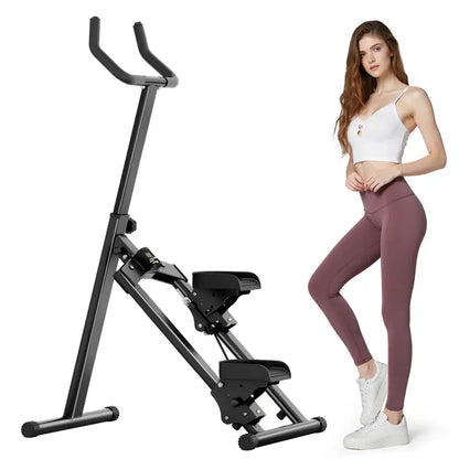 Soges Adjustable Folding Stair Stepper - 6 Levels of Height for Home Gym, Vertical Climbing Exercise Machine for Full-Body Workouts, Space-Saving Portable Fitness Equipment in Black