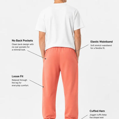 Men's Lightweight Tapered Cotton Jogger Pants - Versatile Loose-Fit Activewear with Slant Pockets for Sports and Casual Wear