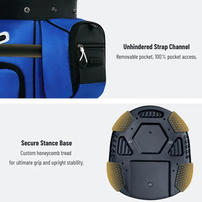 UNIHIMAL Hive Vault Premium 14-Way Golf Cart Bag for Adults with Full-Length Dividers, Magnetic Pocket, Multi-Compartment Design, Rain Cover, and Accessories - Perfect Gift for Father's Day