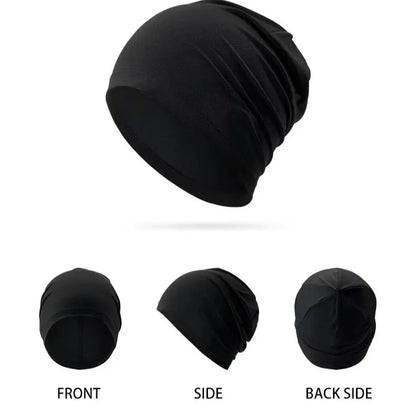 Unisex Polyester Fashion Beanie Hat - Versatile 3-in-1 Sport Skull Cap, Breathable and Stretchy Fit, Soft Touch, Fitted Design for Casual and Athletic Wear