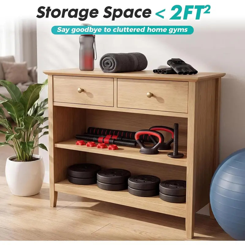Adjustable 5-In-1 Dumbbell Set (20/40/60 Lbs) – Versatile Home Gym Equipment for Strength Training and Muscle Development