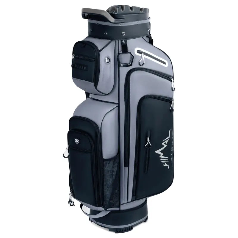 UNIHIMAL Hive Vault Premium 14-Way Golf Cart Bag for Adults with Full-Length Dividers, Magnetic Pocket, Multi-Compartment Design, Rain Cover, and Accessories - Perfect Gift for Father's Day