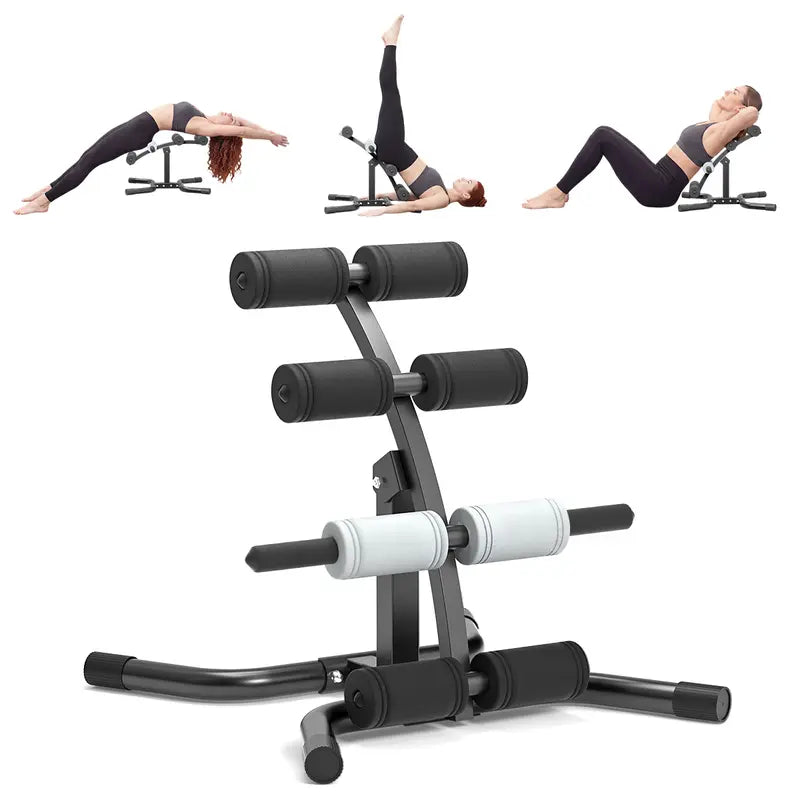RELIFE Compact Inversion Table - Sturdy Steel Frame Home Fitness Equipment, Space-Efficient Back Extension Machine with Foam Rollers, Supports Up to 330 lbs