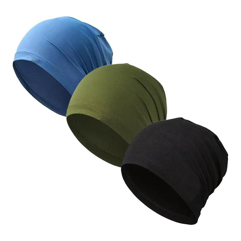 Unisex Polyester Fashion Beanie Hat - Versatile 3-in-1 Sport Skull Cap, Breathable and Stretchy Fit, Soft Touch, Fitted Design for Casual and Athletic Wear
