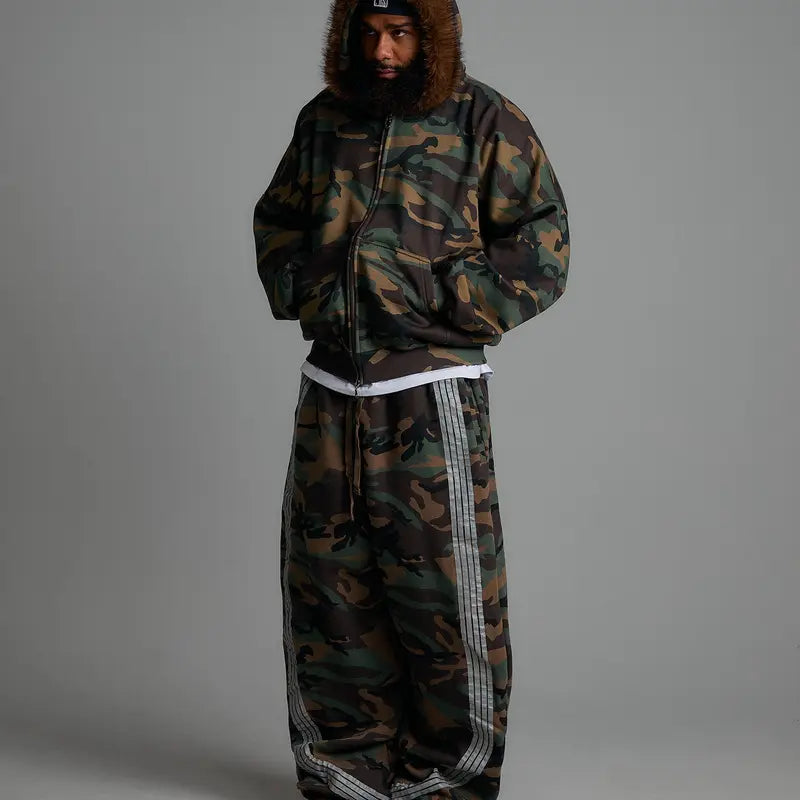 Reflective Striped Sweatpants