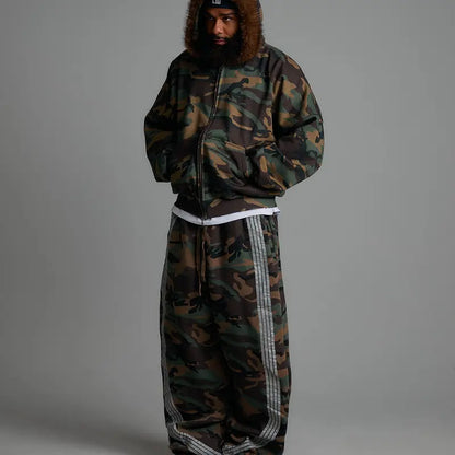 Reflective Striped Sweatpants
