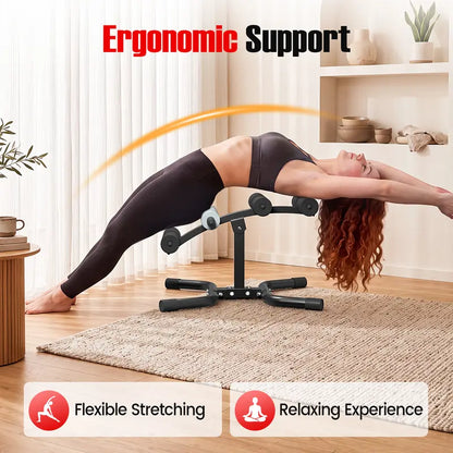 RELIFE Compact Inversion Table - Sturdy Steel Frame Home Fitness Equipment, Space-Efficient Back Extension Machine with Foam Rollers, Supports Up to 330 lbs