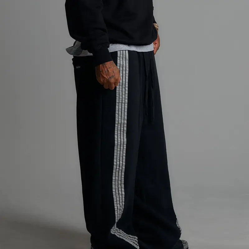 Reflective Striped Sweatpants