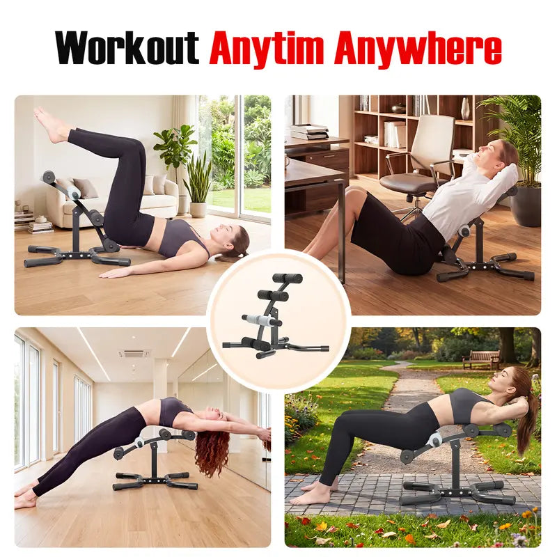 RELIFE Compact Inversion Table - Sturdy Steel Frame Home Fitness Equipment, Space-Efficient Back Extension Machine with Foam Rollers, Supports Up to 330 lbs
