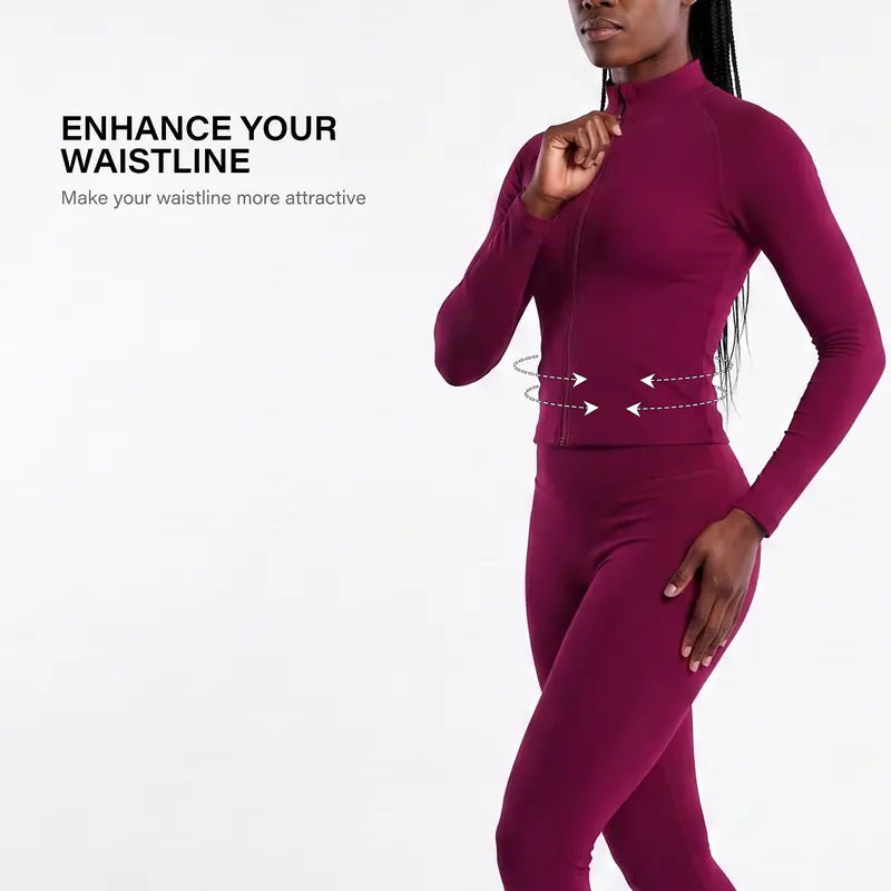 Elevate Your Workout: Women's Seamless Ribbed Athletic Collection with Full-Zip Jacket, Stylish One-Shoulder Bra, and High-Waisted Scrunch Butt Leggings for Ultimate Comfort and Performance