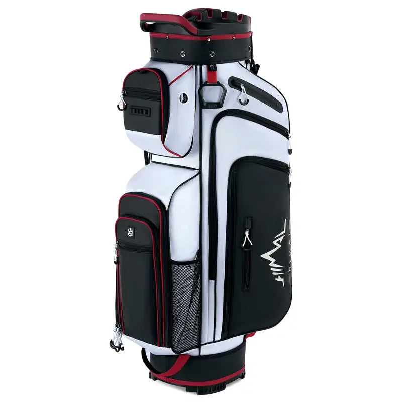 UNIHIMAL Hive Vault Premium 14-Way Golf Cart Bag for Adults with Full-Length Dividers, Magnetic Pocket, Multi-Compartment Design, Rain Cover, and Accessories - Perfect Gift for Father's Day