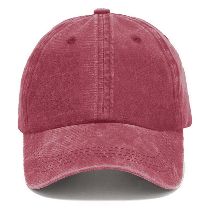 Vintage Washed Cotton Denim Lightweight Baseball Cap with Adjustable Snapback, Breathable Retro Design for Everyday Streetwear, Unisex Casual Headwear