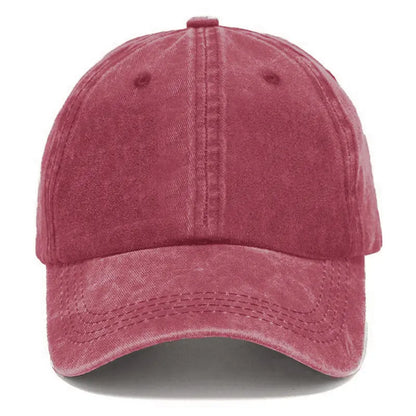 Vintage Washed Cotton Denim Lightweight Baseball Cap with Adjustable Snapback, Breathable Retro Design for Everyday Streetwear, Unisex Casual Headwear