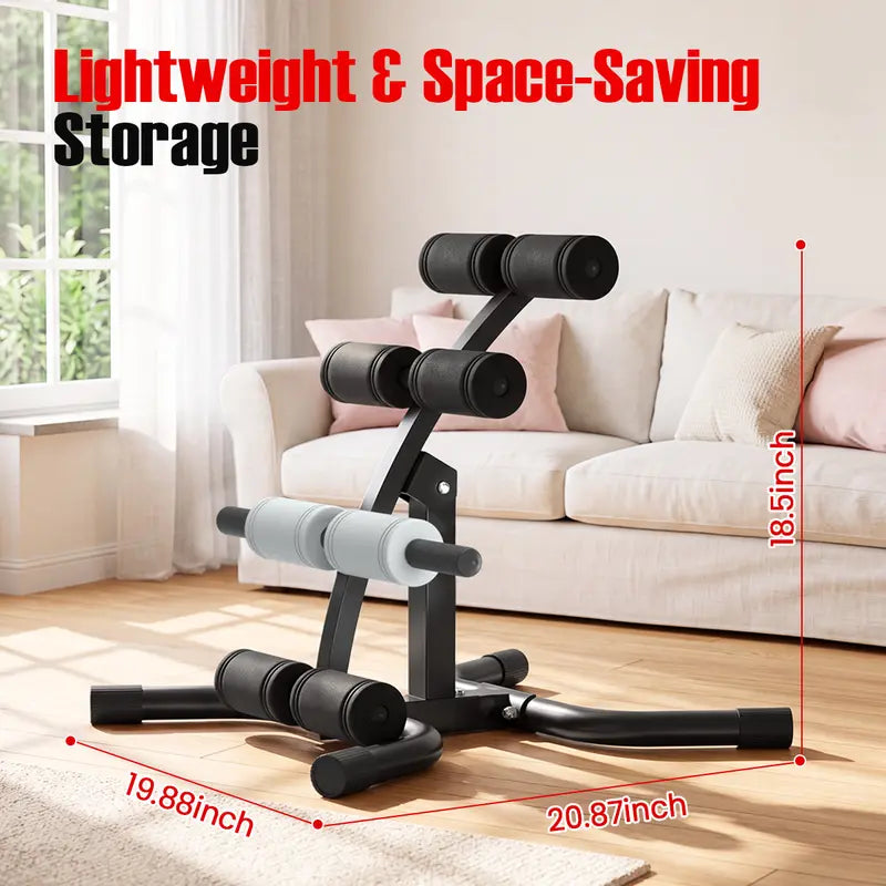 RELIFE Compact Inversion Table - Sturdy Steel Frame Home Fitness Equipment, Space-Efficient Back Extension Machine with Foam Rollers, Supports Up to 330 lbs