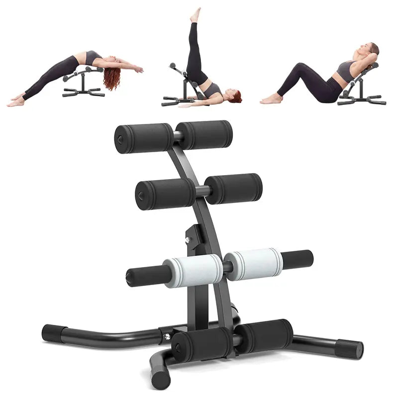RELIFE Compact Inversion Table - Sturdy Steel Frame Home Fitness Equipment, Space-Efficient Back Extension Machine with Foam Rollers, Supports Up to 330 lbs