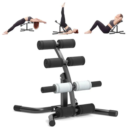 RELIFE Compact Inversion Table - Sturdy Steel Frame Home Fitness Equipment, Space-Efficient Back Extension Machine with Foam Rollers, Supports Up to 330 lbs