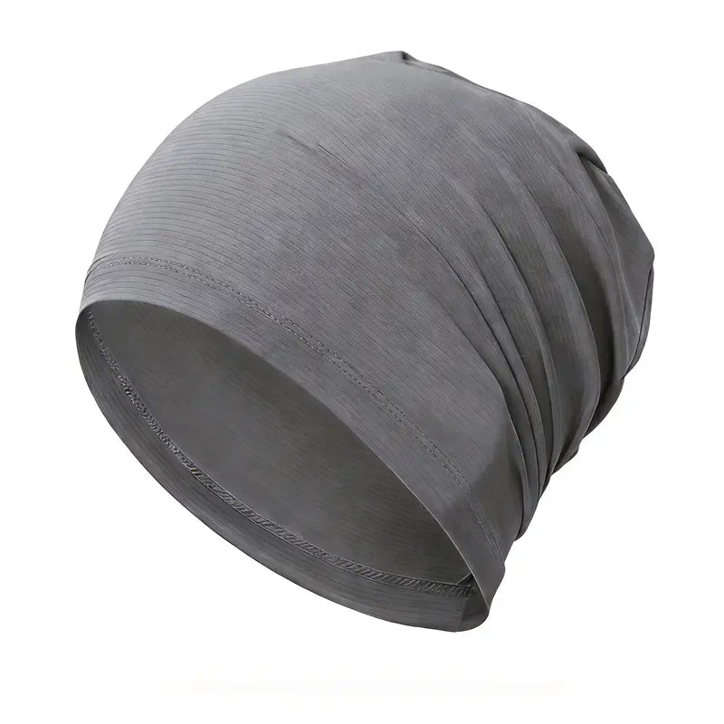 Unisex Polyester Fashion Beanie Hat - Versatile 3-in-1 Sport Skull Cap, Breathable and Stretchy Fit, Soft Touch, Fitted Design for Casual and Athletic Wear